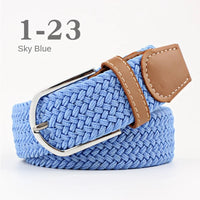 Unisex Colorful Canvas Belt – 107/120cm Casual Luxury Nylon Girdle for Men & Women