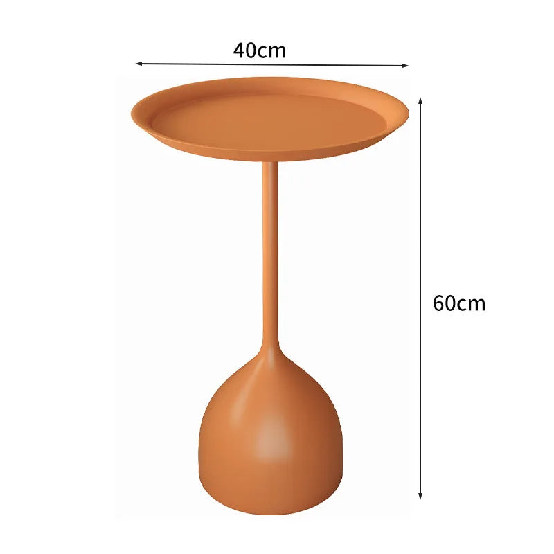 Simple Modern Wrought Iron Coffee Table Living Room Household Round Coffee Table Combination Creative Small Apartment Side Table