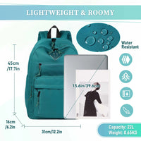 School Backpack,Two Compartments Daypack Bookbag Schoolbag for High School Teen Boy Girls/College/Work/Men Women
