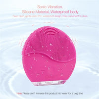 Silicone Face Cleansing Brush Electric Sonic Facial Deep Cleaning Brush Waterproof High-Frequency Vibrating Massager Skin Care