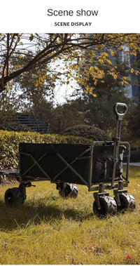 Folding Camping Cart – Heavy Duty Outdoor Utility Wagon