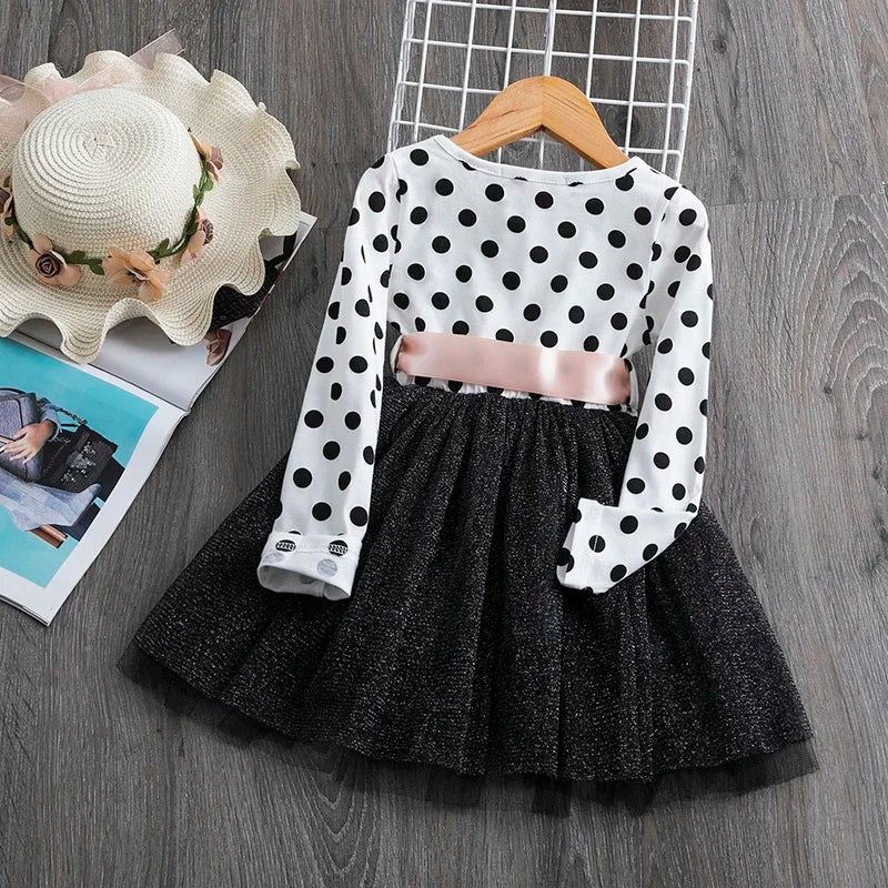 Girls Winter Knitted Christmas Long Sleeve Dress