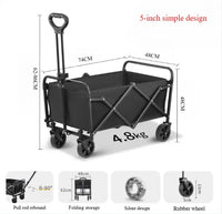 Outdoor Camping Cart – Large Capacity Foldable Trolley