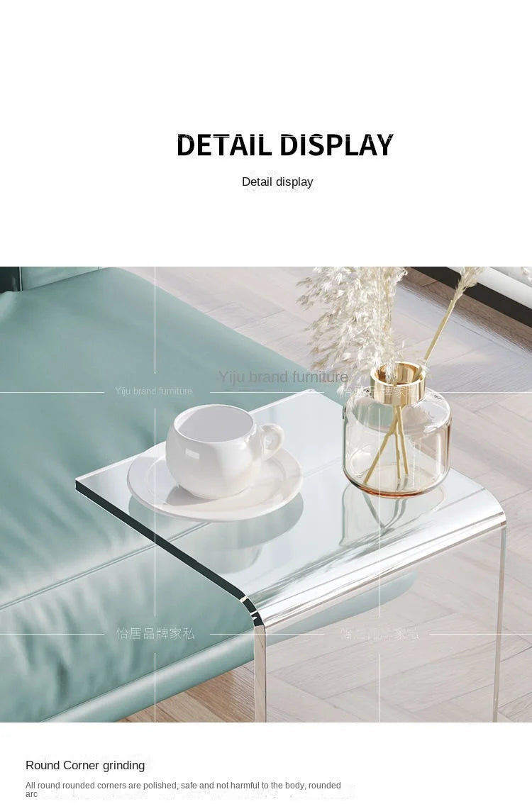 Acrylic Side Table – Modern Transparent Tea Table