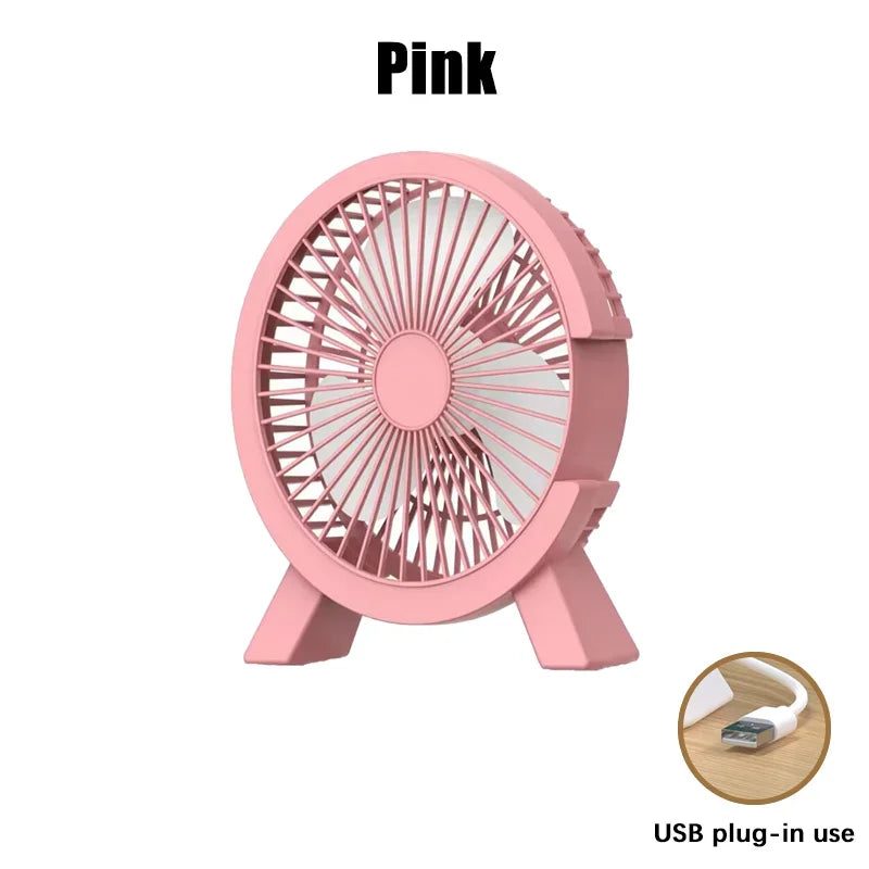 Portable USB Mini Fan – Silent Rechargeable Air Cooler