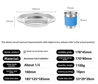 Outdoor Camping Cookware Set – Stainless Steel Pot & Kettle
