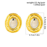 Large Round Circle Stud Earrings – Vintage Punk Style