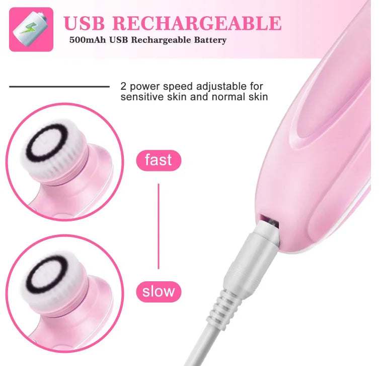 Electric Facial Cleansing Brush – Spin Exfoliating Cleanser