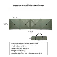 Collapsible Camping Windscreen Stove Wind-Resistant Outdoor