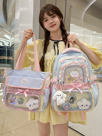 Large Capaci Children's School Bag Set for Girls Primary And Middle School Double oulder Bapa Sweet College Sle