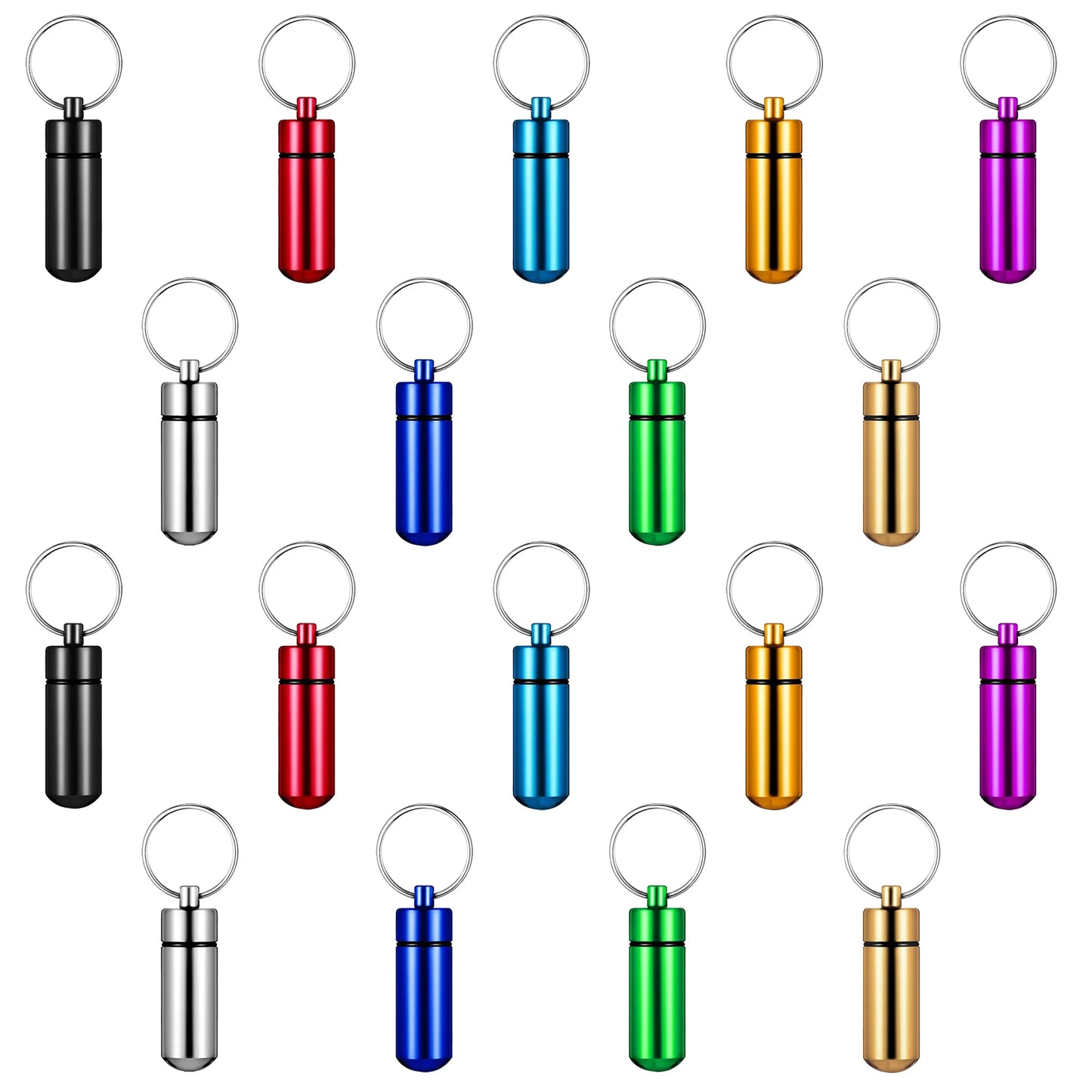 Waterproof Aluminum Pill Holder – Keychain Storage Container