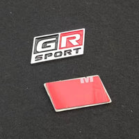 3D GR Sport Steering Wheel Metal Logo Badge Sticker