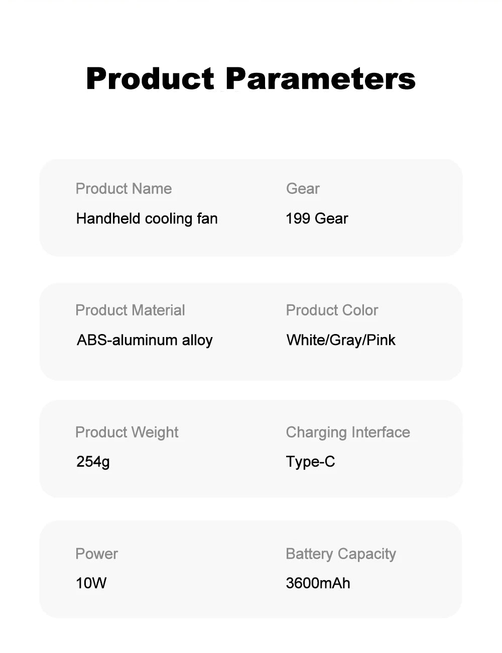 Portable Handheld Turbo Fan Foldable Hanging Neck Fan Mini Hand Fan 3600mAh USB Rechargeable High Speed Ice Cooling Turbo Fan