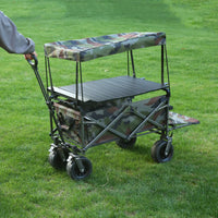 Foldable Camping Cart with Awning & Table