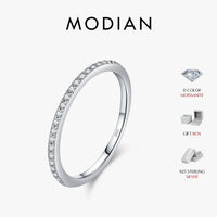 Moissanite Eternity Ring – 925 Sterling Silver Band