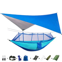 Swallowtail Camping Hammock with Mosquito Net & Rainfly