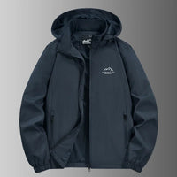 Men’s Hooded Windbreaker Jacket – Autumn Winter Casual Coat