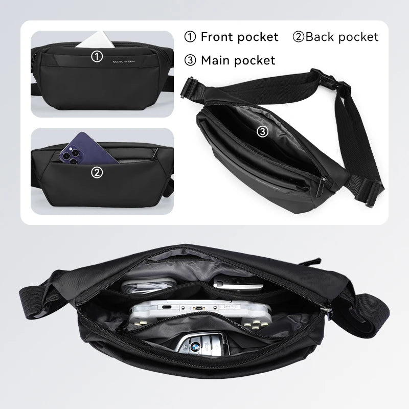 Mark Rydin Ease Pack Sling Leather Crossbody Bag