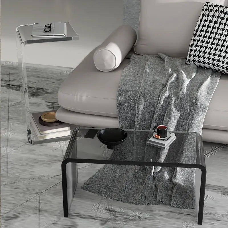 Acrylic Side Table – Modern Transparent Tea Table