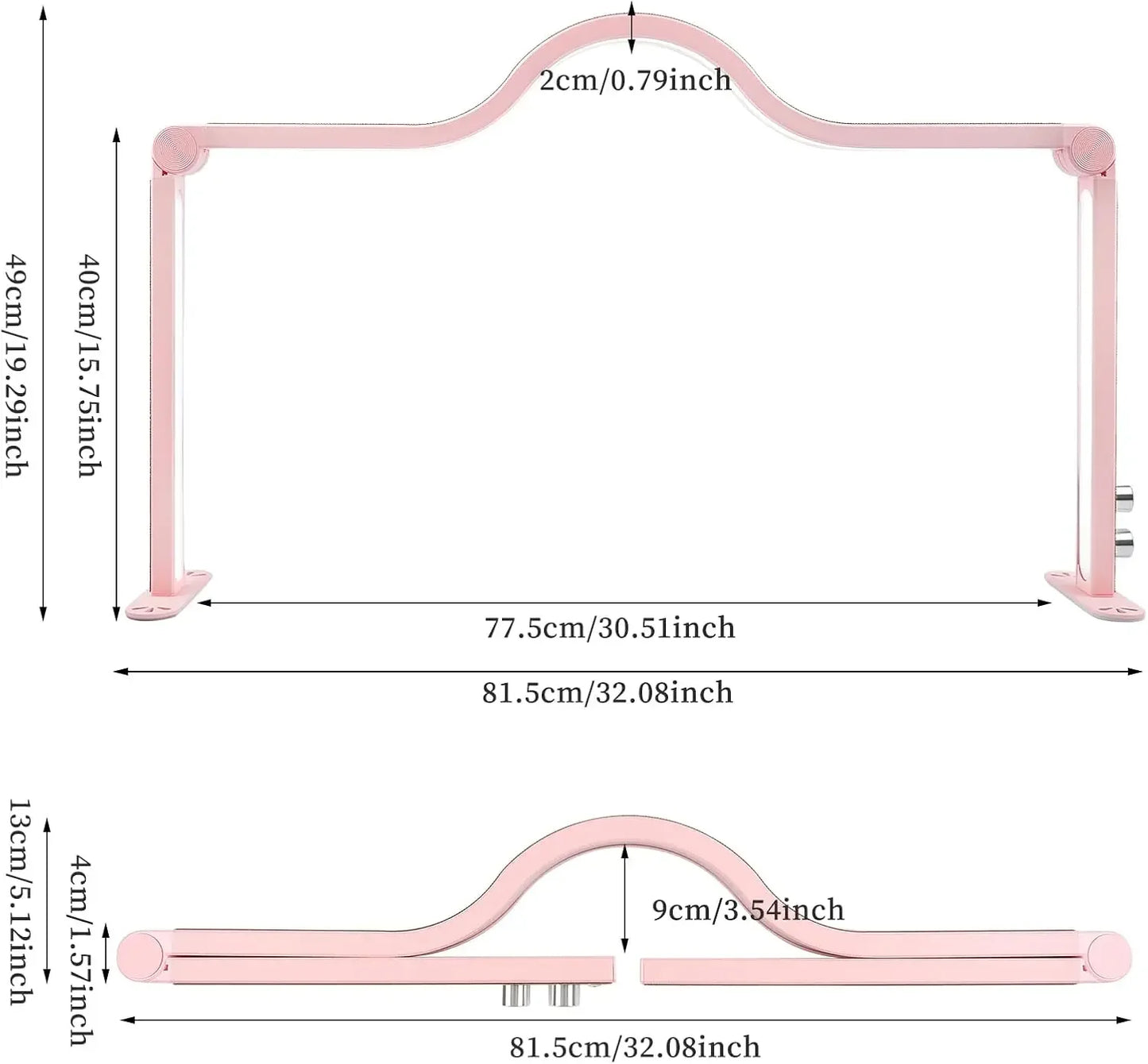 48W Half Moon LED Nail Lamp – Foldable Beauty Desk Light