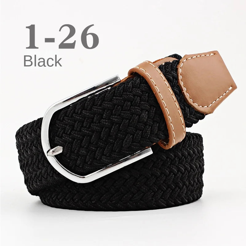 Unisex Colorful Canvas Belt – 107/120cm Casual Luxury Nylon Girdle for Men & Women