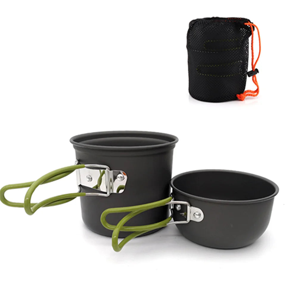 Portable Camping Cookware Set Outdoor Cooking Pot Kit