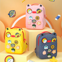 Fashion DIY Cartoon School Bags for Kids Boys Waterproof Children School Backpacks for Girls Kindergarten Kawaii Book Bag Gift