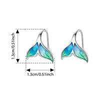 Bamoer 925 Silver Mermaid & Starfish Ocean Hoop Earrings