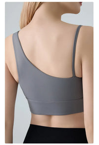 Sports Bra for Women, Shock-absorbing and Anti Sagging Bra, Worn Externally with Chest Cushion, Sloping Shoulder, Fitness Dance