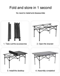 Portable Folding Camping Table for Outdoor BBQ & Picnic