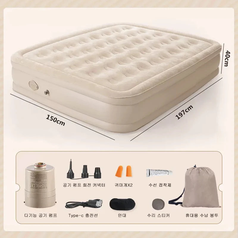Double Inflatable Bed – Thickened Portable Air Mattress