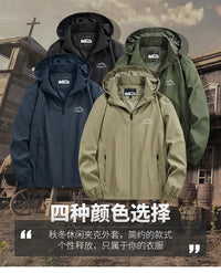Men’s Hooded Windbreaker Jacket – Autumn Winter Casual Coat