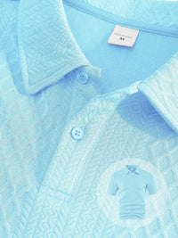 Men’s Summer Jacquard Polo Shirt – Casual Short Sleeve
