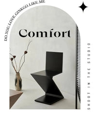Zigzag Wood Chair Imitation Medieval Designer Z-shaped Dining Chair Creative Backrest Stool Home Nordic Chair for Bedroom
