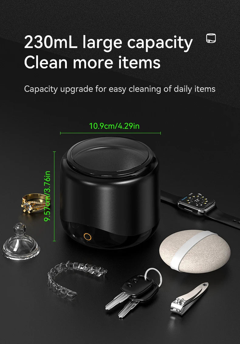 Ultrasonic Cleaner for Dentures 42-45KHz Professional Ultrasonic Cleaning Machine for All Dental Jewelry Watche Household Washer