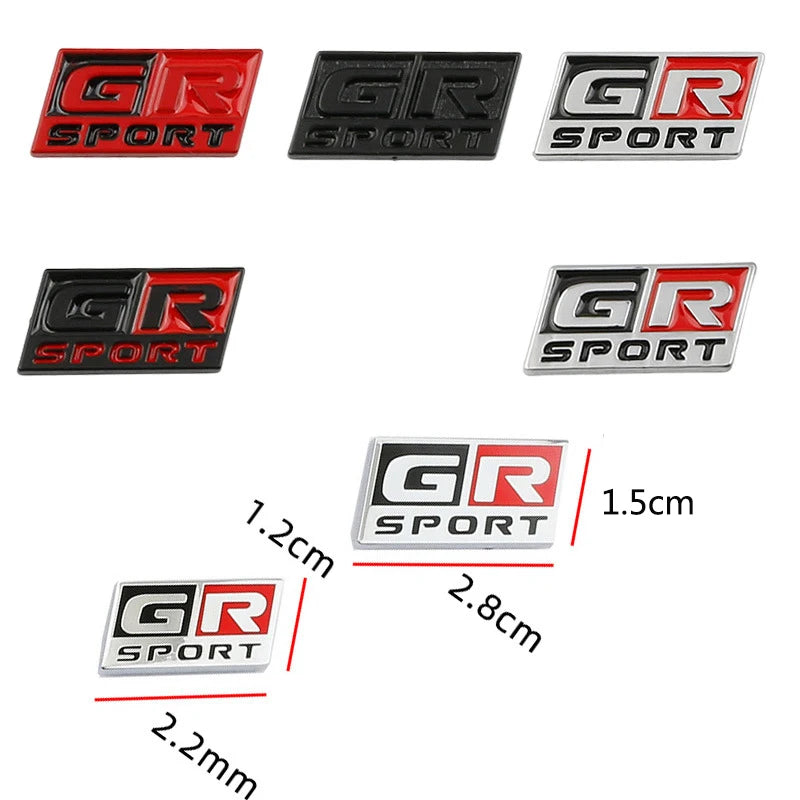 3D GR Sport Steering Wheel Metal Logo Badge Sticker