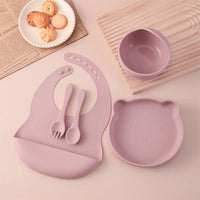 Kids 5PCS Silicone Feeding Set – BPA Free Dinnerware