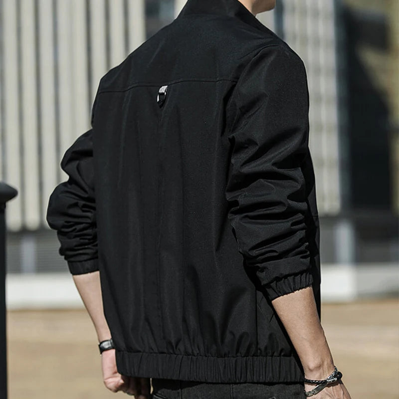 Men’s Autumn Stand Collar Jacket – Korean Style