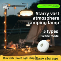 Multi-Functional Outdoor Camping Lamp with Light String