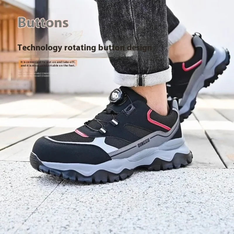 Men’s Steel Toe Safety Sneakers Anti-Smash Work Shoes