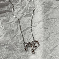 Kpop Double Layer Heart Necklace Women’s Pendant Chain