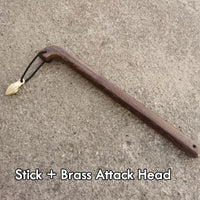 Wenge Wood Self-Defense Stick with Stainless Steel Head