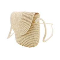 Girls’ Woven Straw Crossbody Shoulder Messenger Bag