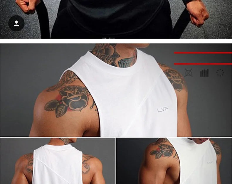Men’s Gym Bodybuilding Tank Top Cotton Vest