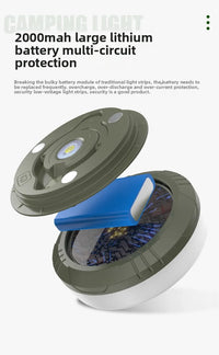 Multi-Functional Outdoor Camping Lamp with Light String