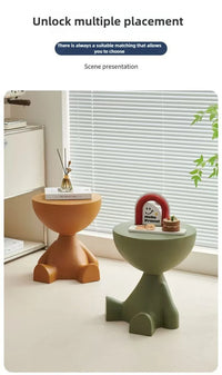 Modern Cartoon Edge Coffee Side Table with Storage