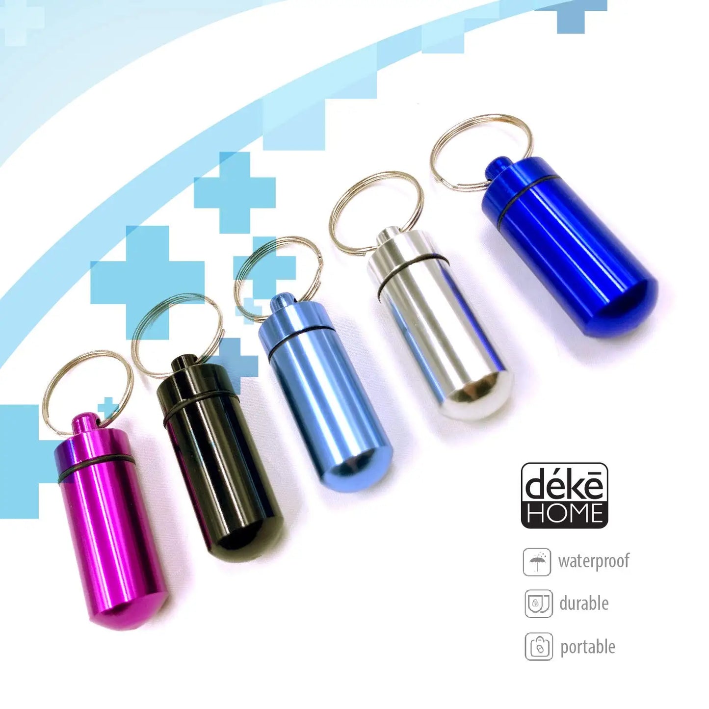Waterproof Aluminum Pill Holder – Keychain Storage Container