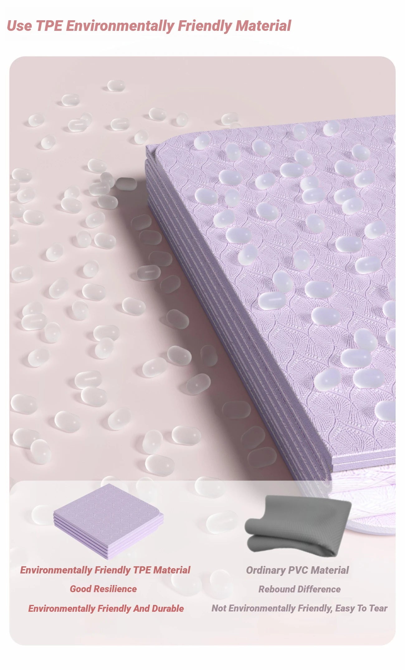 Eco-Friendly Foldable Yoga Mat for Travel & Fitness