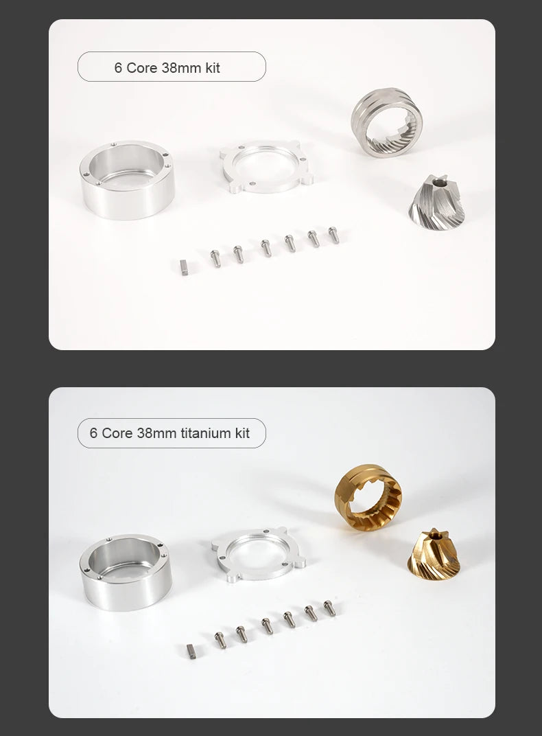 Replaceable Seven-core 48mm Burr 6-core 38mm Burr Espresso Electric Coffee Grinder Household Coffee Bean Grinder