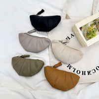 French Croissant Zipper Wallet & Makeup Handbag